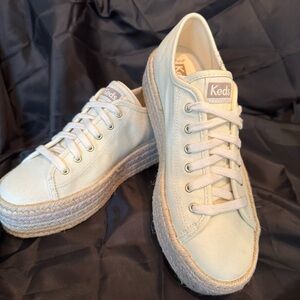 Keds Women's Triple Up Sneaker Jute Natural Canvas Size 7 New with Box
